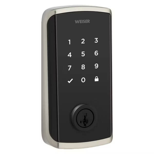 Weiser Halo Select Wifi and Matter Deadbolt Door Lock, Satin Nickel